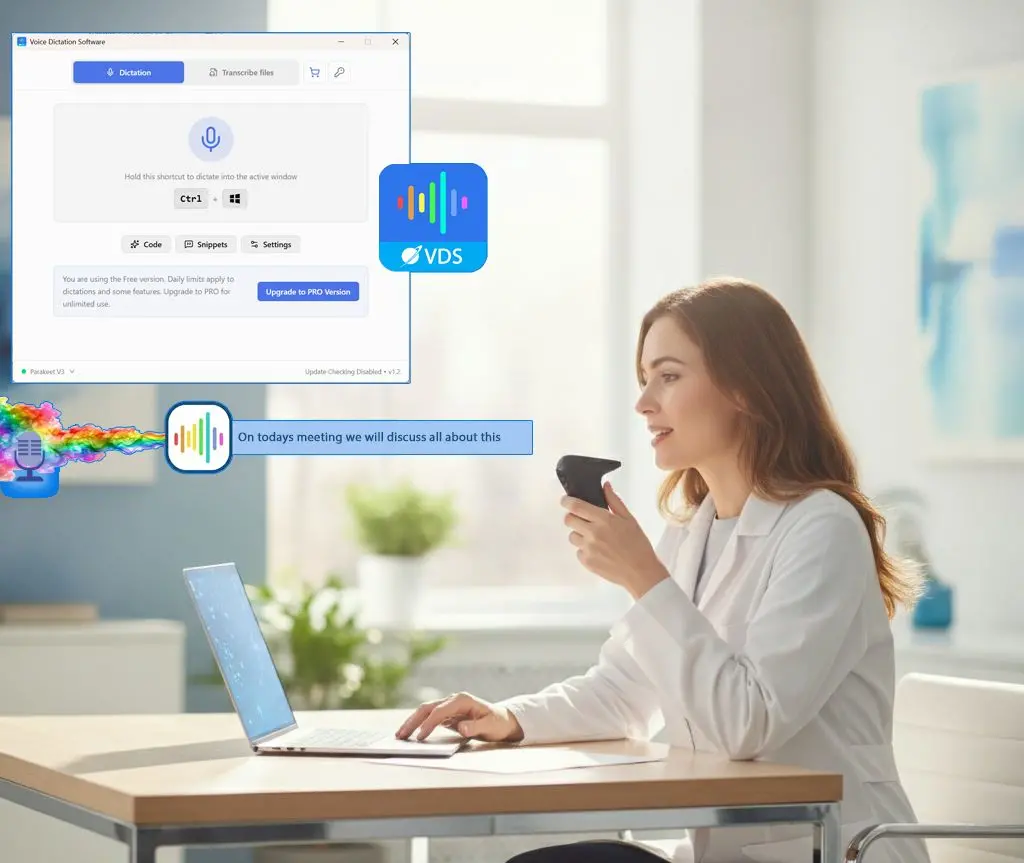 SayOnce - Voice Dictation Software Schermafbeelding.