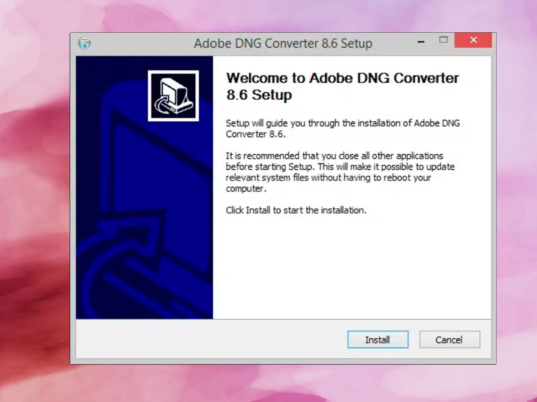 Installeer Adobe DNG Converter..