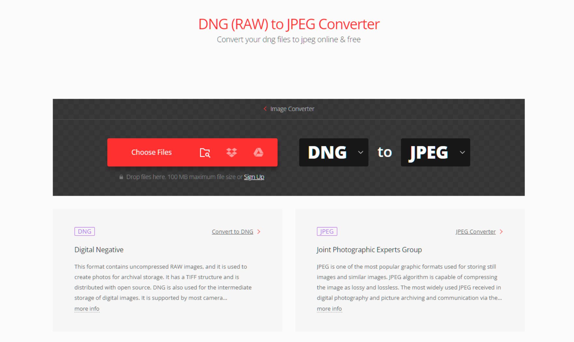 GRATIS DNG naar JPEG Converter app..