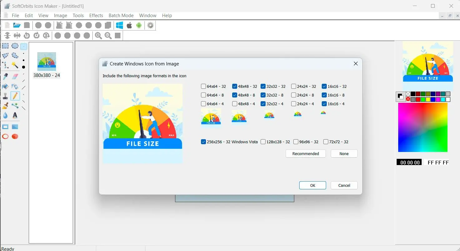 SoftOrbits Icon Maker Schermafbeelding.