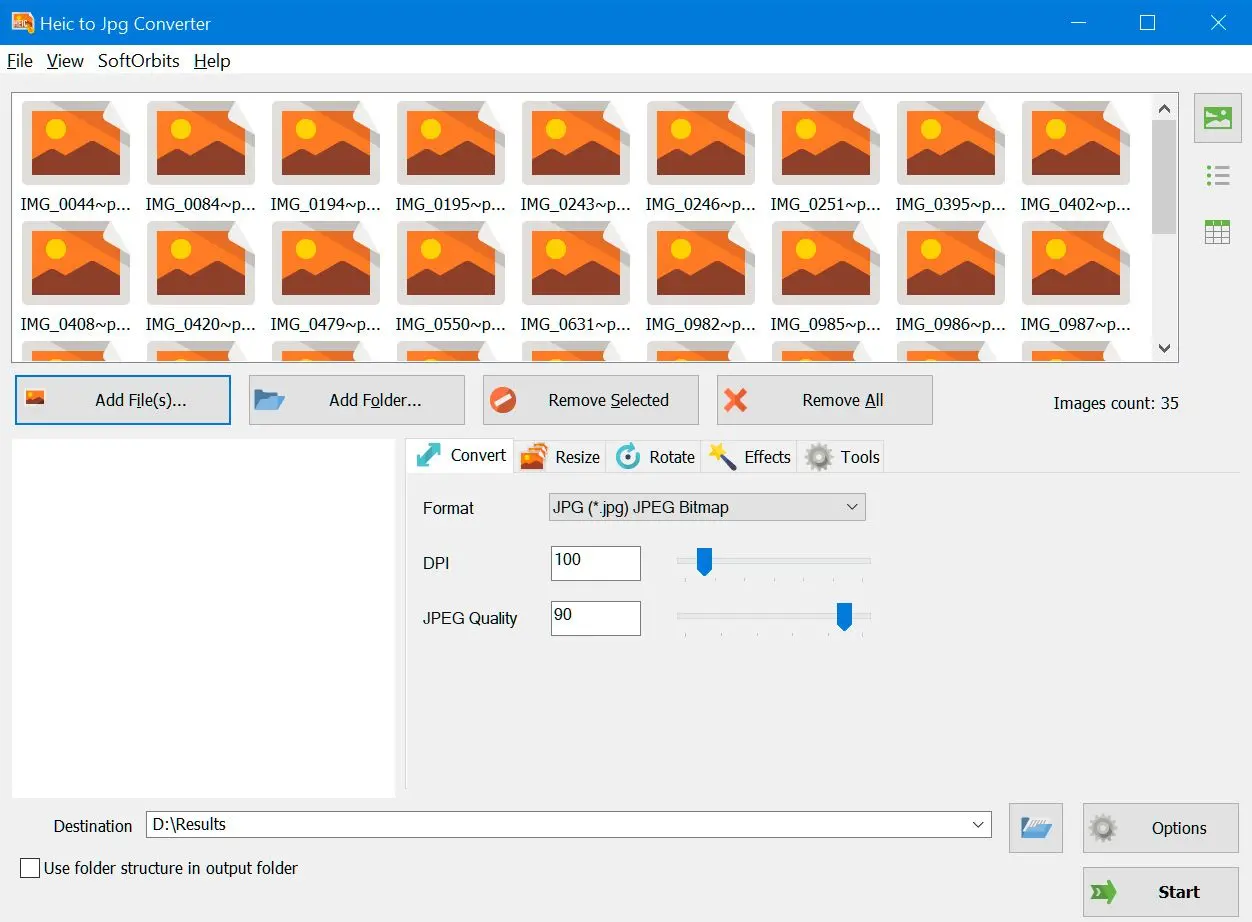 HEIC to JPG Converter Schermafbeelding.