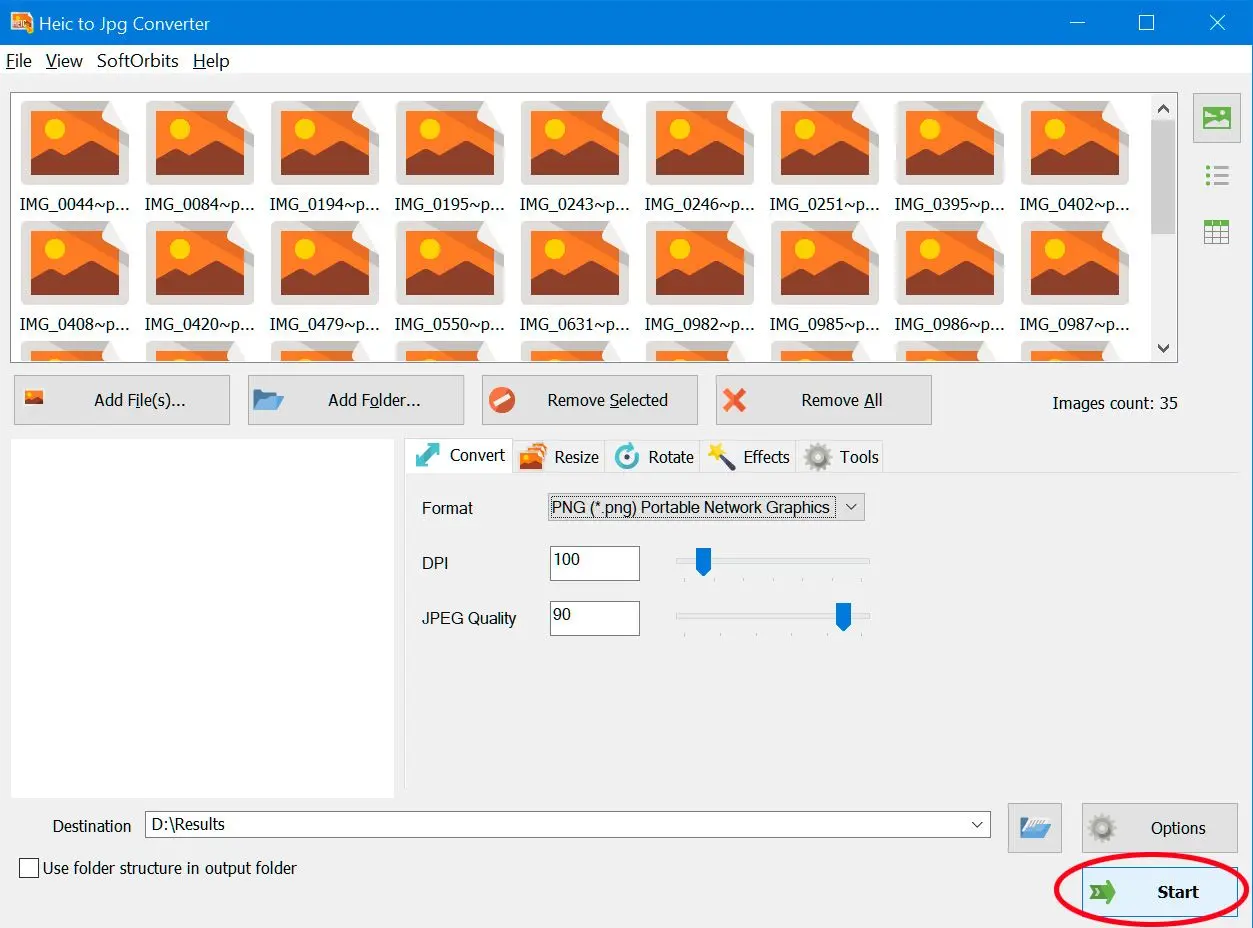 Software om HEIC naar PNG te converteren..