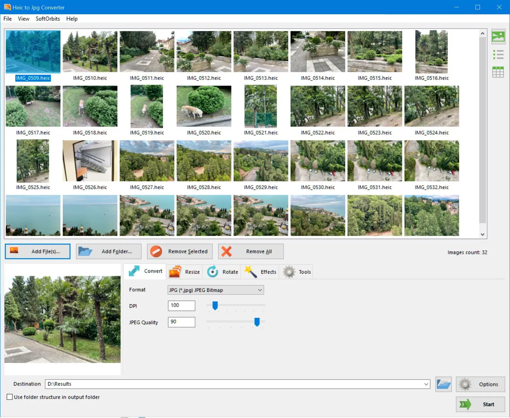 HEIC to JPG Converter Schermafbeelding.