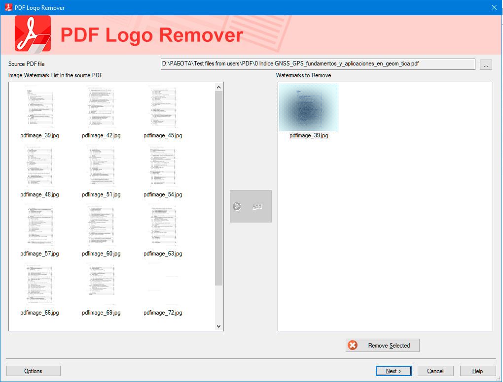 App om watermerk uit PDF te verwijderen..