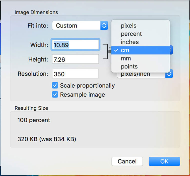 Formaat van meerdere afbeeldingen wijzigen op OSX (Mac).
