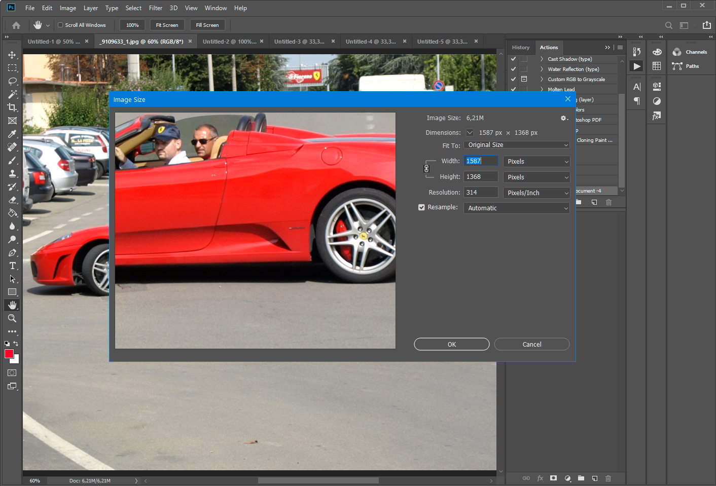 Photoshop - meerdere afbeeldingen verkleinen.