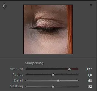 Masking schuifregelaar gebruiken..