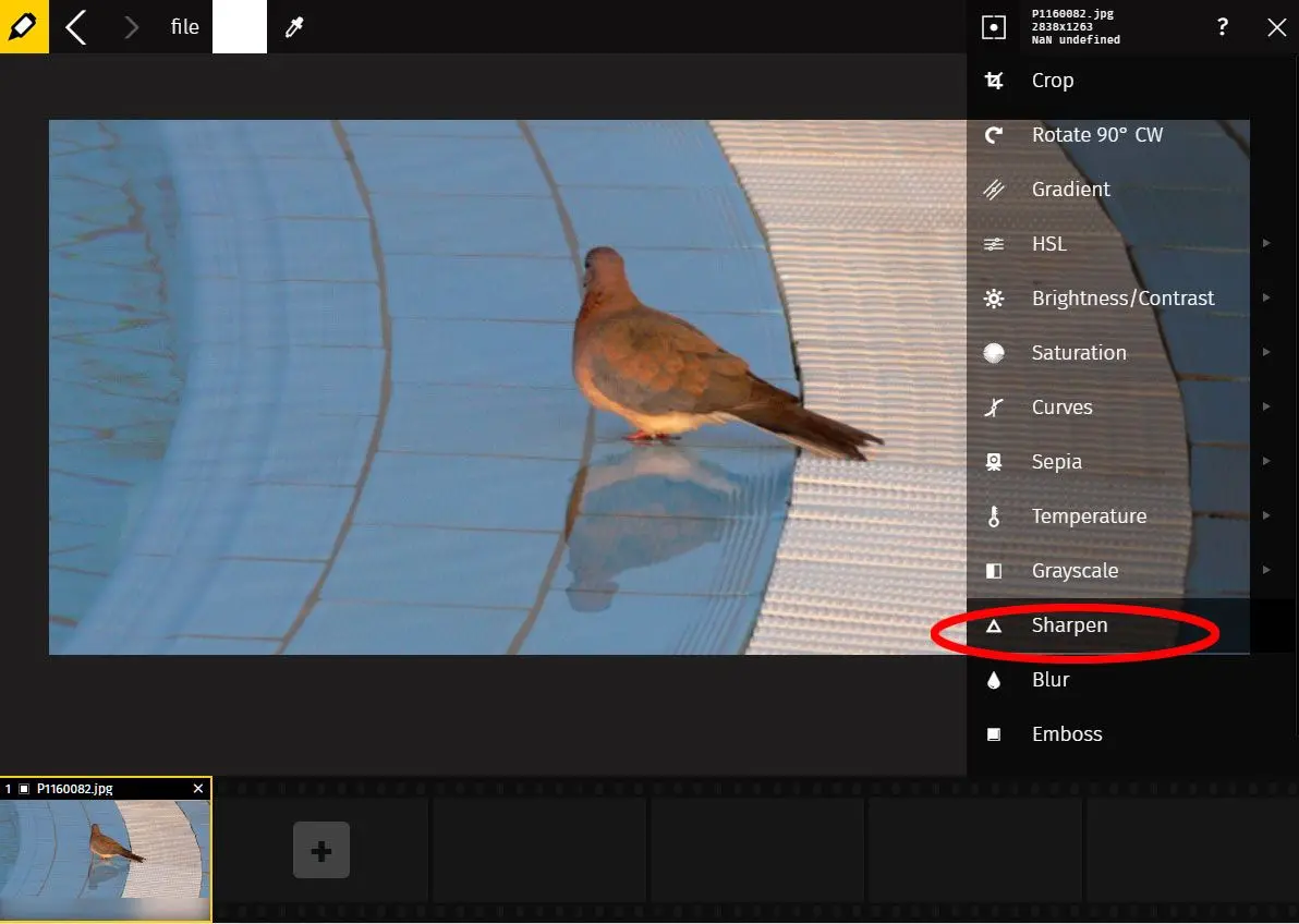 Foto online verscherpen..