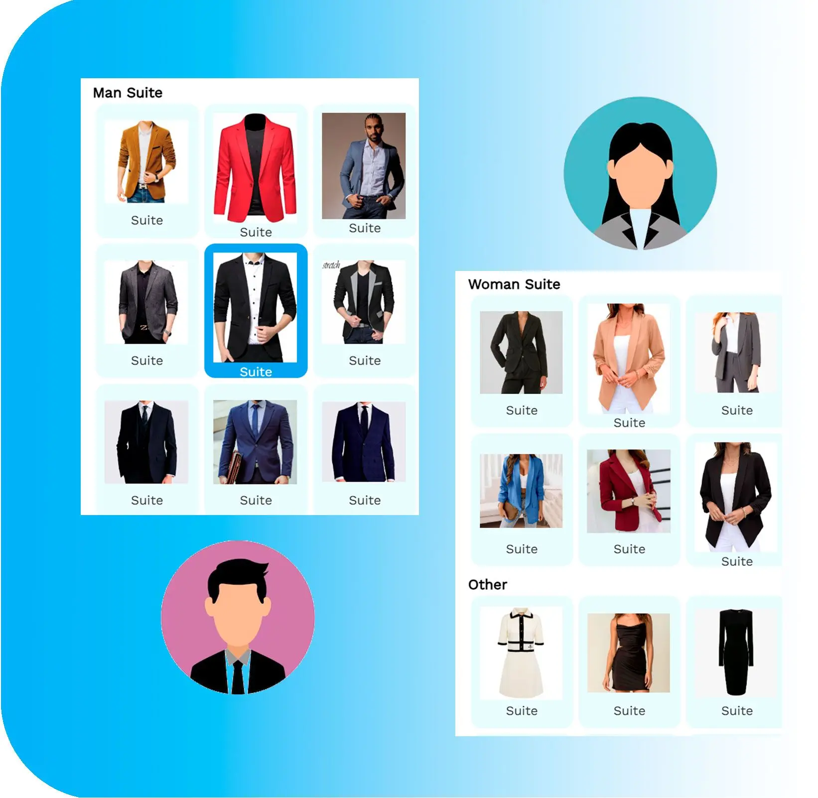 Blazer- en Pakcollectie voor Mannen en Vrouwen.