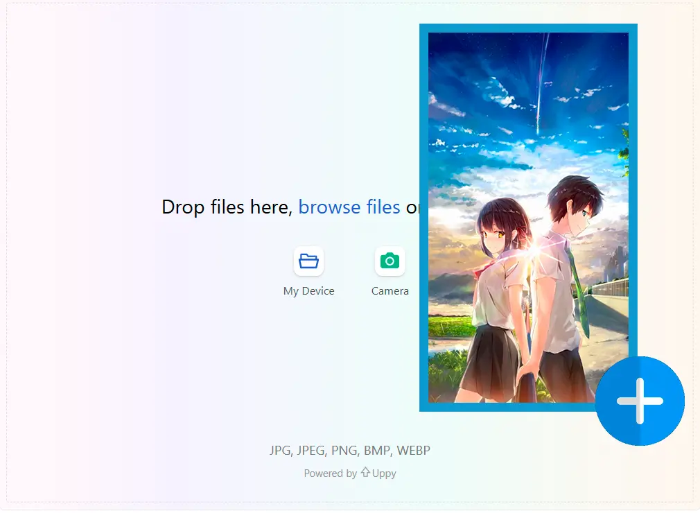 Upload je Karakterfoto.