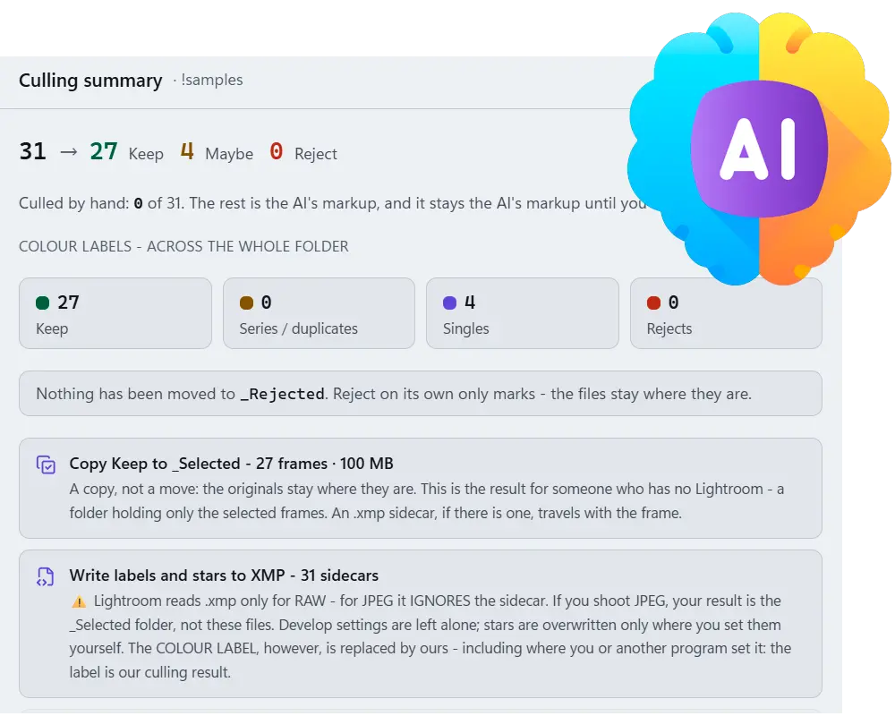 Automatische AI-analyse in realtime.