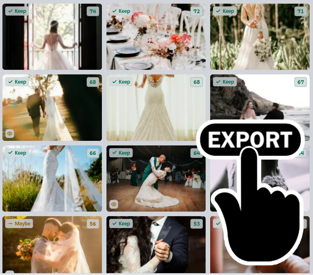 Resultaten exporteren.