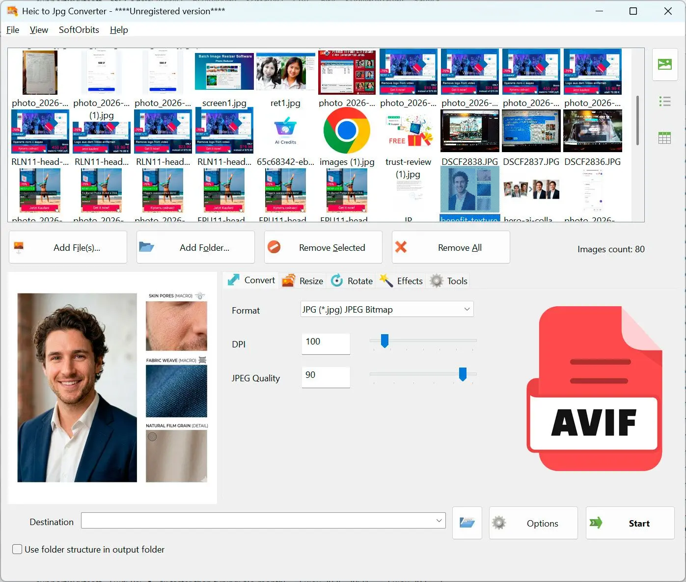 HEIC to JPG Converter Schermafbeelding.