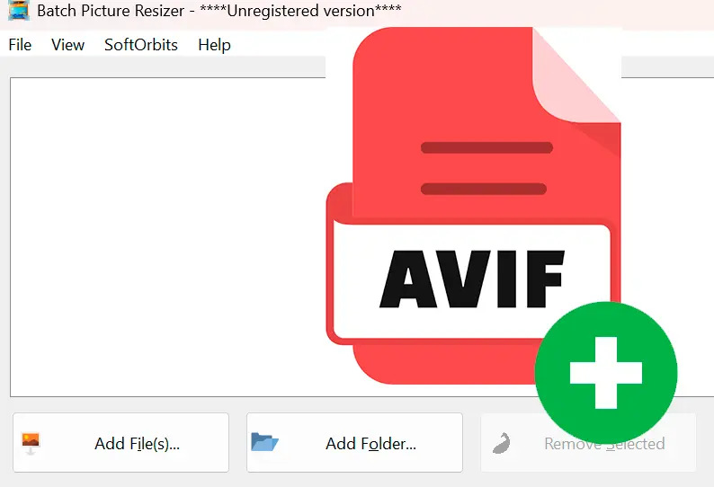 Voeg uw AVIF-bestanden toe.