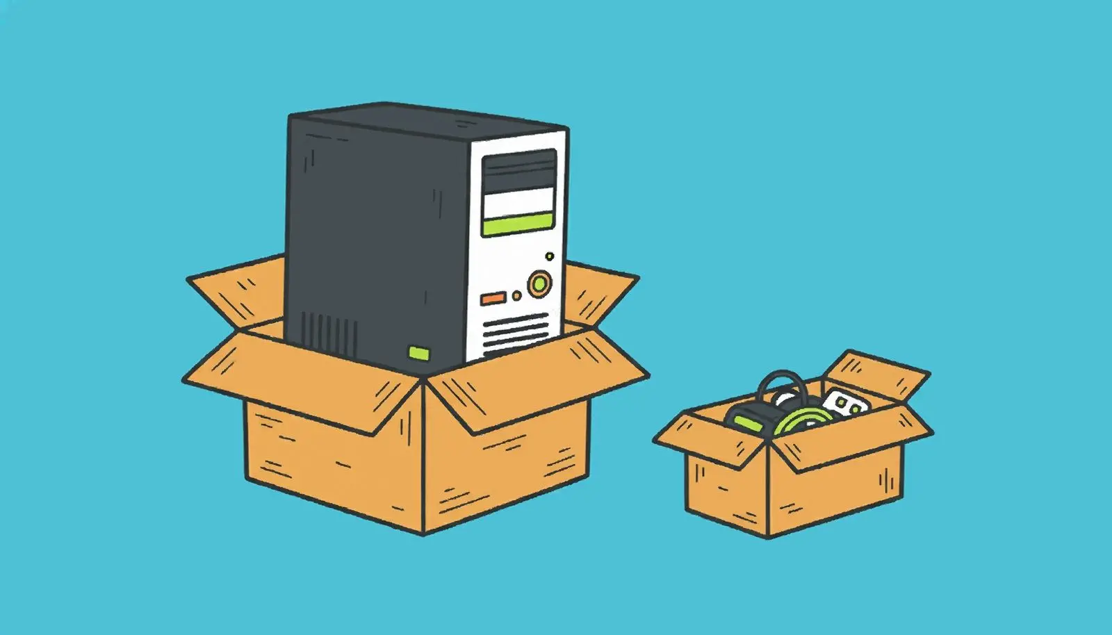 Een oude pc weggeven.