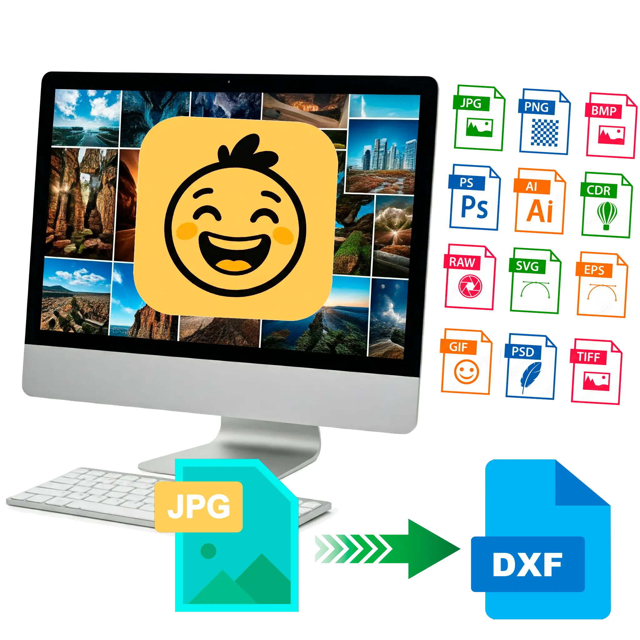 Van afbeelding naar snijklare vector.