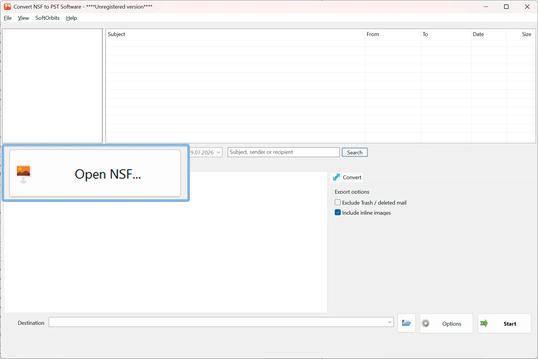 Open de Lotus Notes database.
