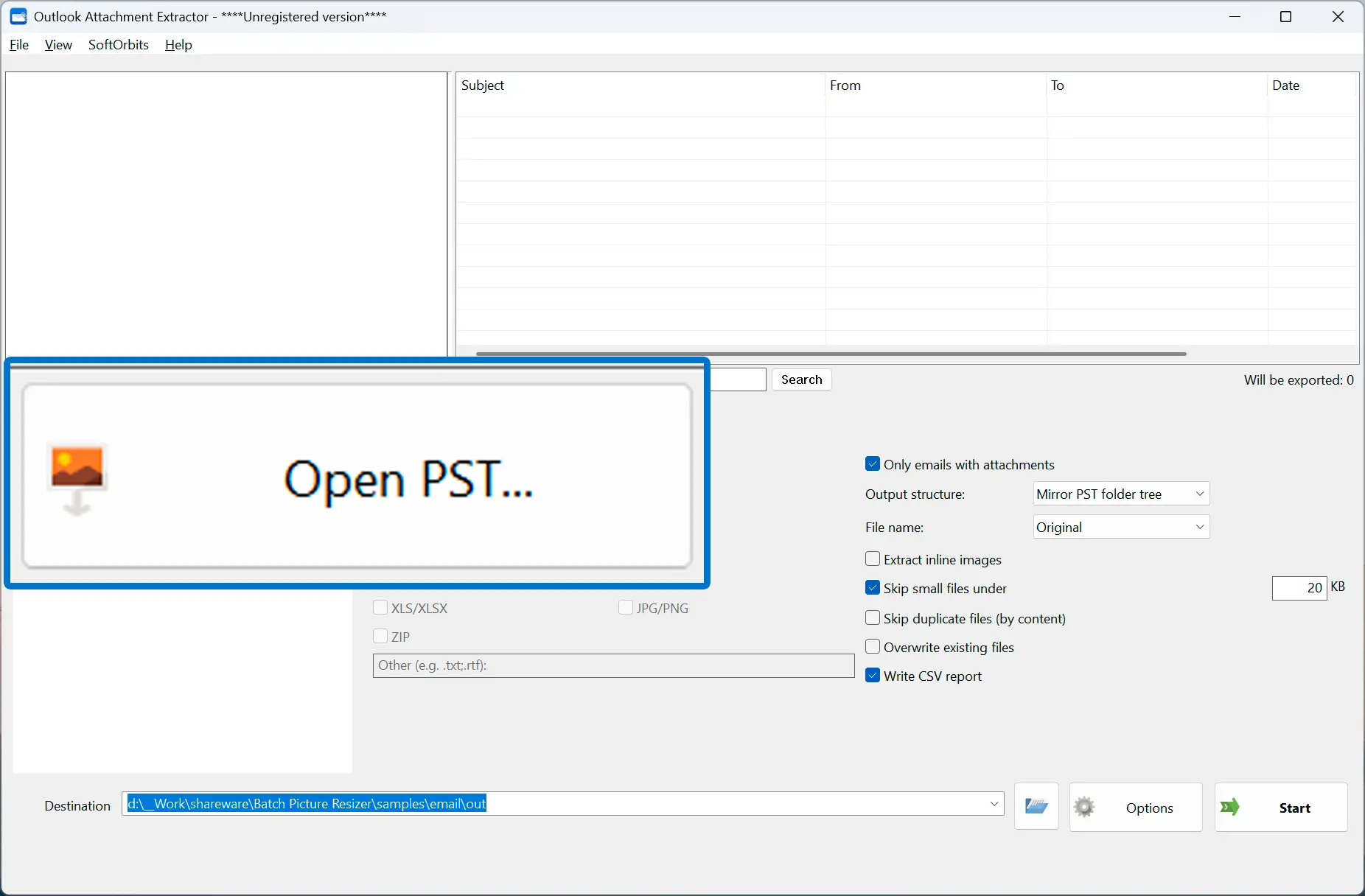 Open de PST of OST.