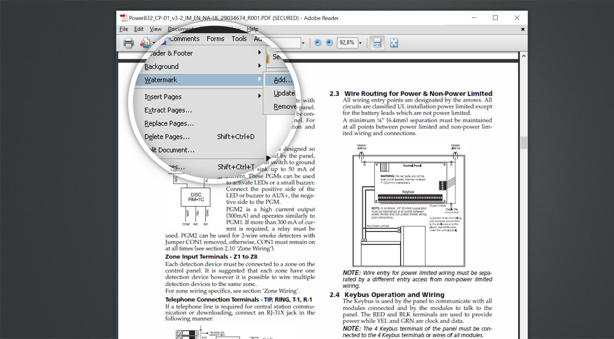 Watermerk uit PDF verwijderen met Adobe Acrobat Reader.