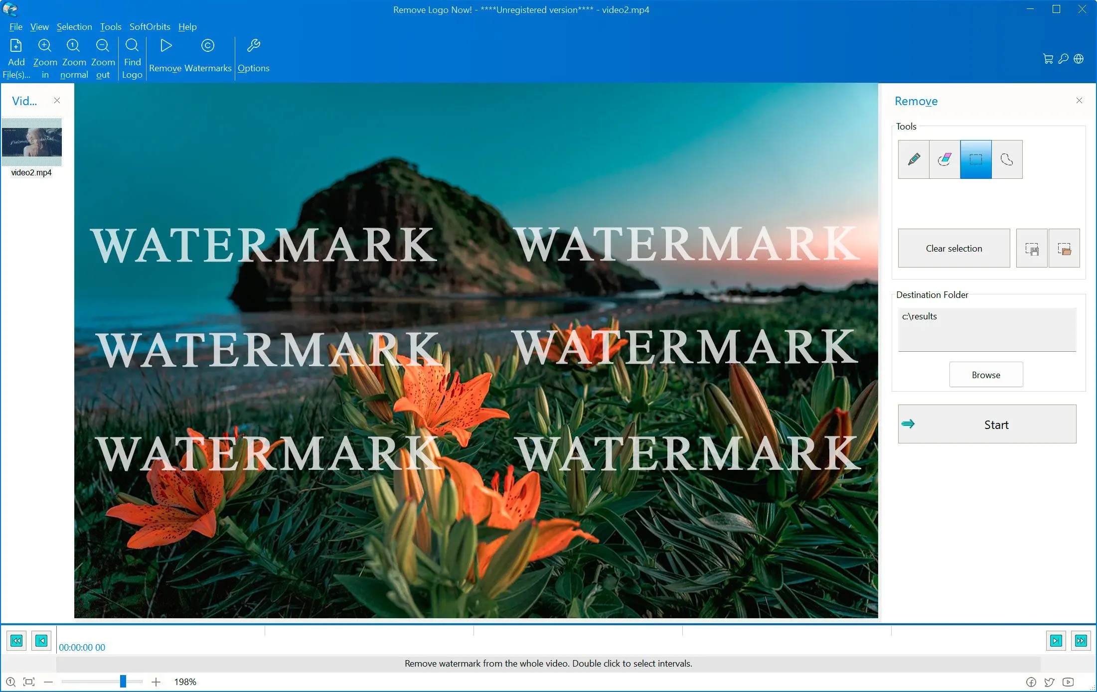 Remove Logo Now: Schermafbeelding.