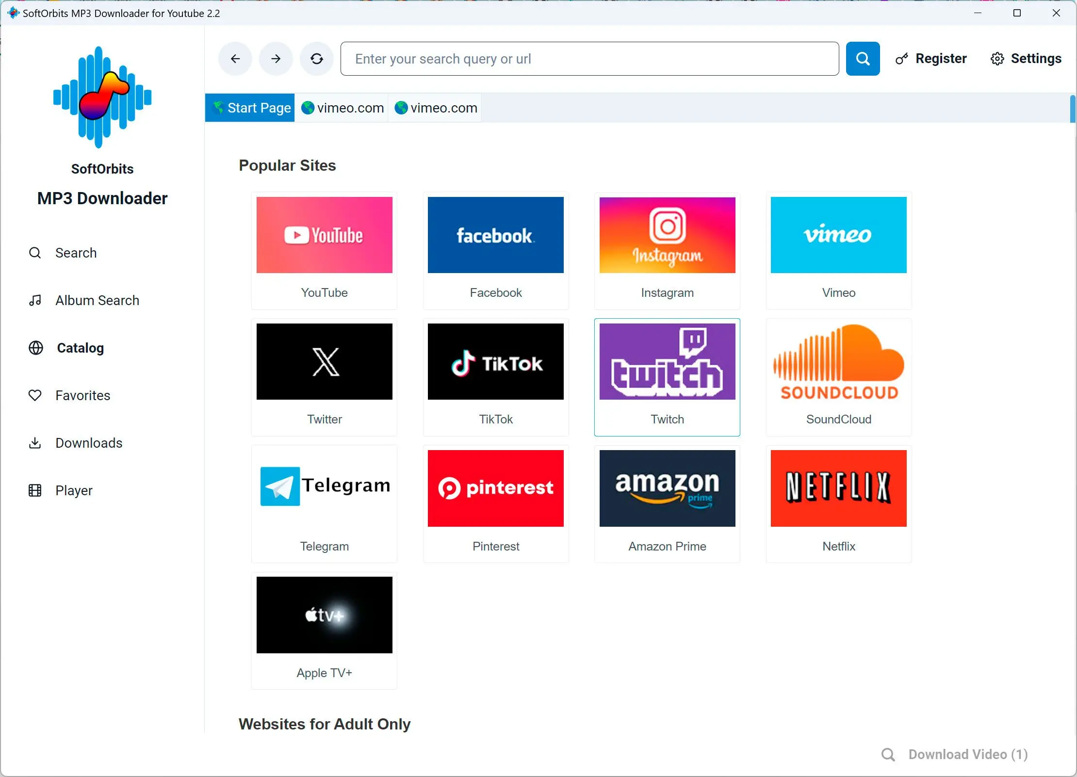 Plak de Vimeo Video URL.