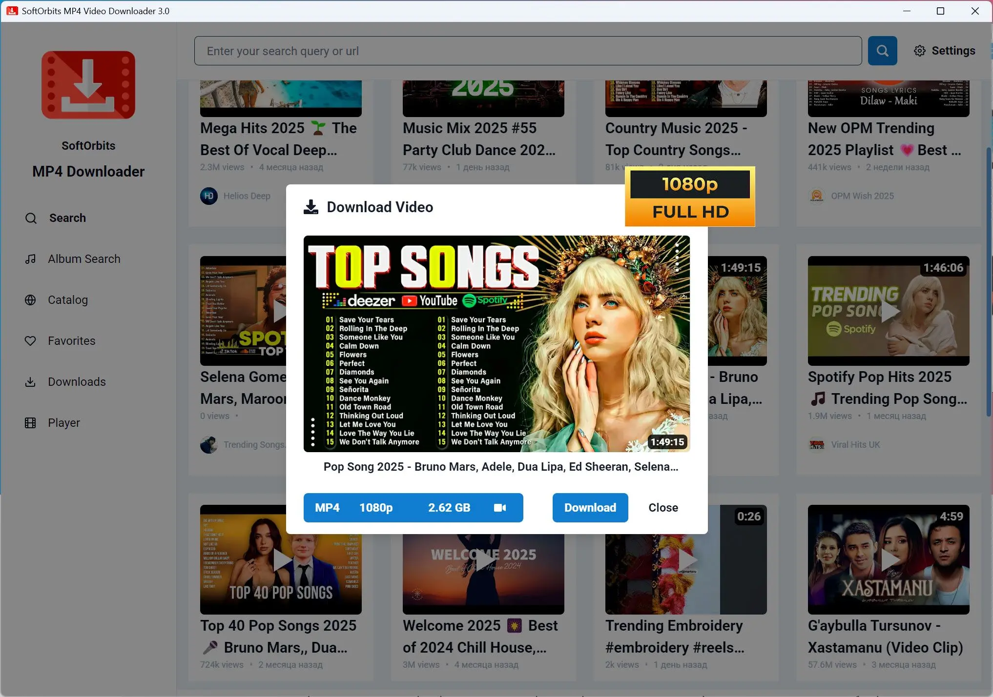 MP4 Downloader for Youtube Schermafbeelding.