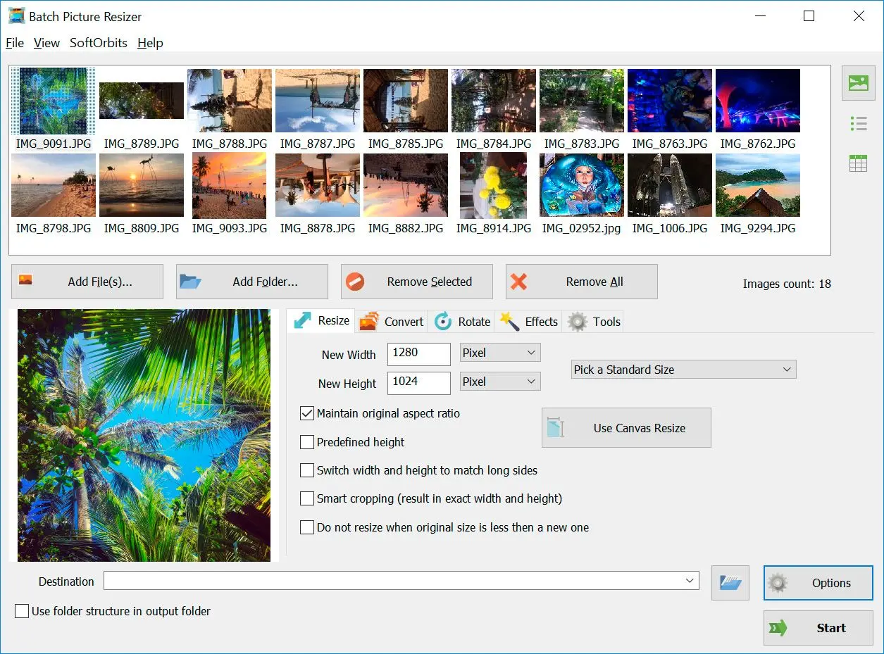 HD Fotoconverter - Software voor het omzetten van beeldresolutie van laag naar hoog - Gratis download.